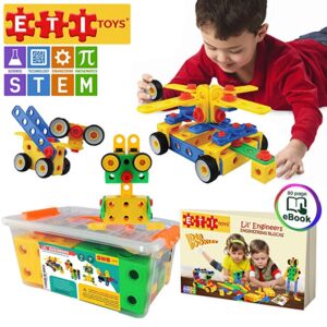 ETI Toys | STEM Learning | Original 101 Piece Educational Construction Engineering Building Blocks Set for 3, 4 and 5+ Year Old Boys & Girls | Creative Fun Kit | Best Toy Gift for Kids Ages 3yr - 6yr